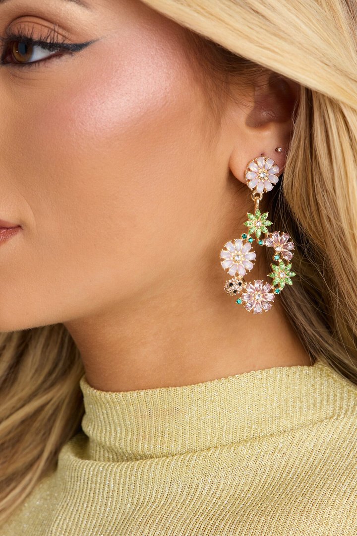 Adore Me Drop Earrings - Pink/combo