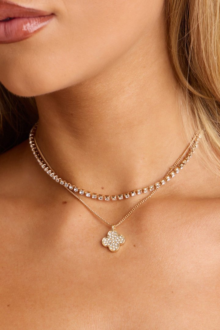 Oh So Lucky Layered Necklace - Gold