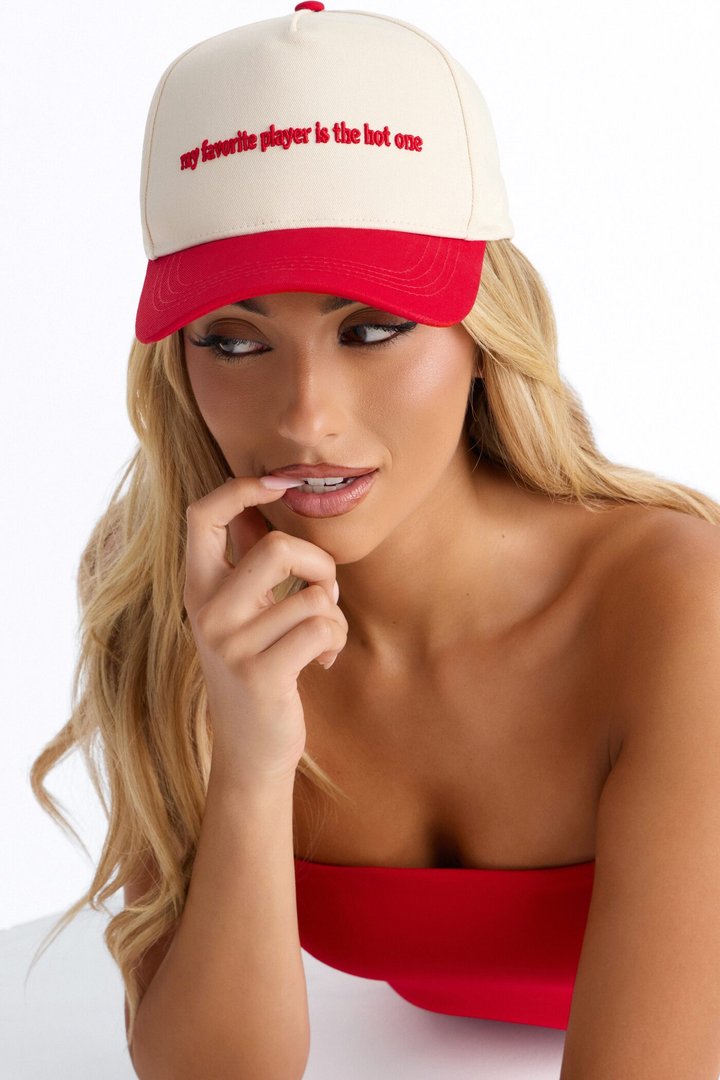 My Favorite Player Baseball Hat - Red/combo