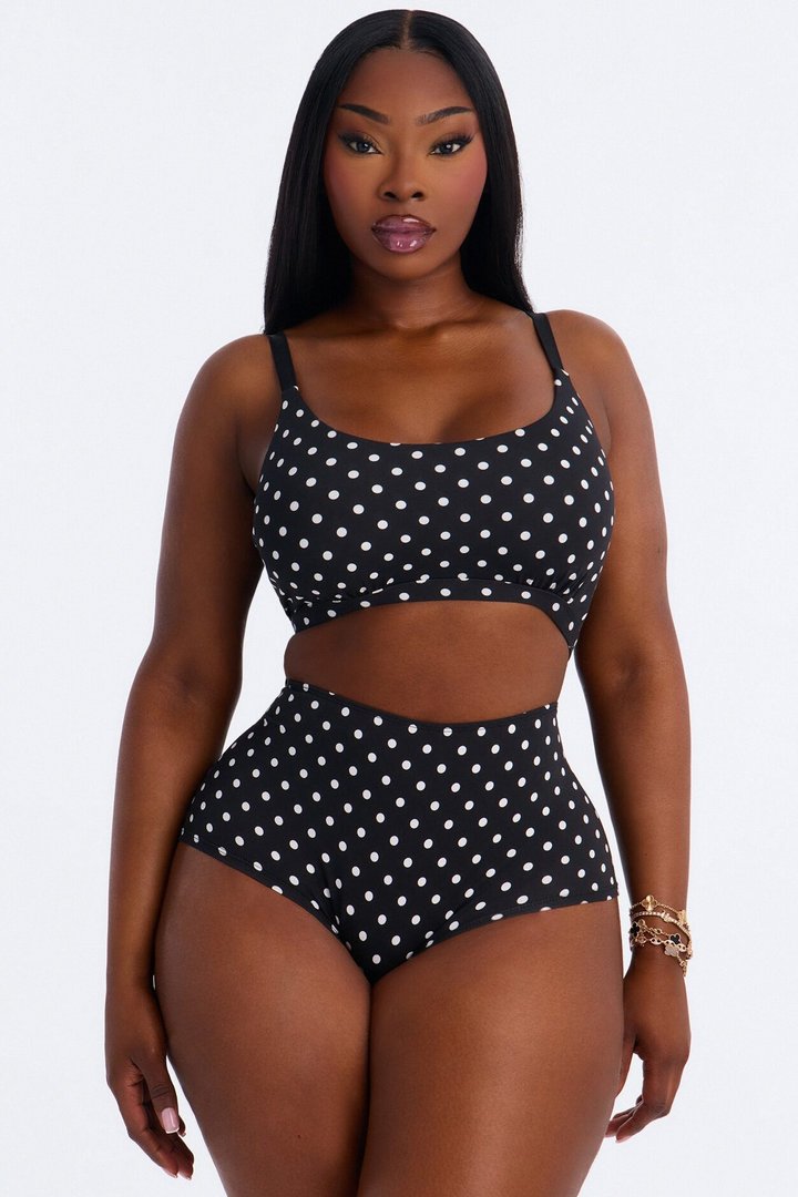Nova Cotton Boyshort Panty - Black/combo