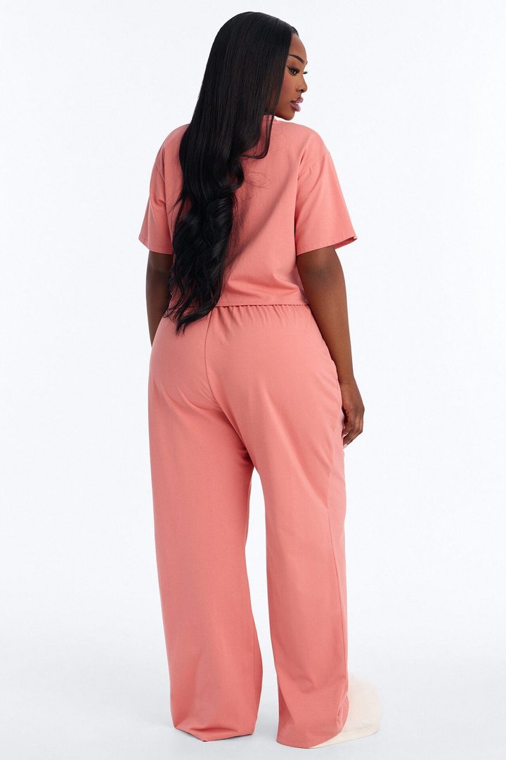 FN Mood Cotton PJ Pant Set - Terracotta