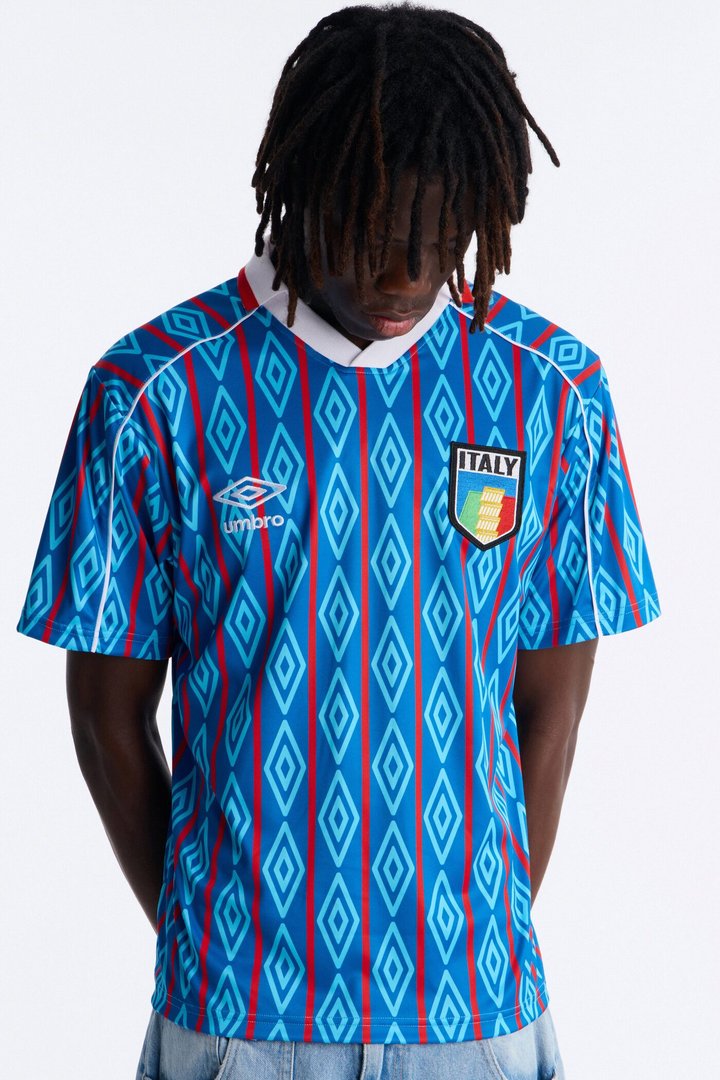 Umbro Italia Collar Soccer Jersey - Blue