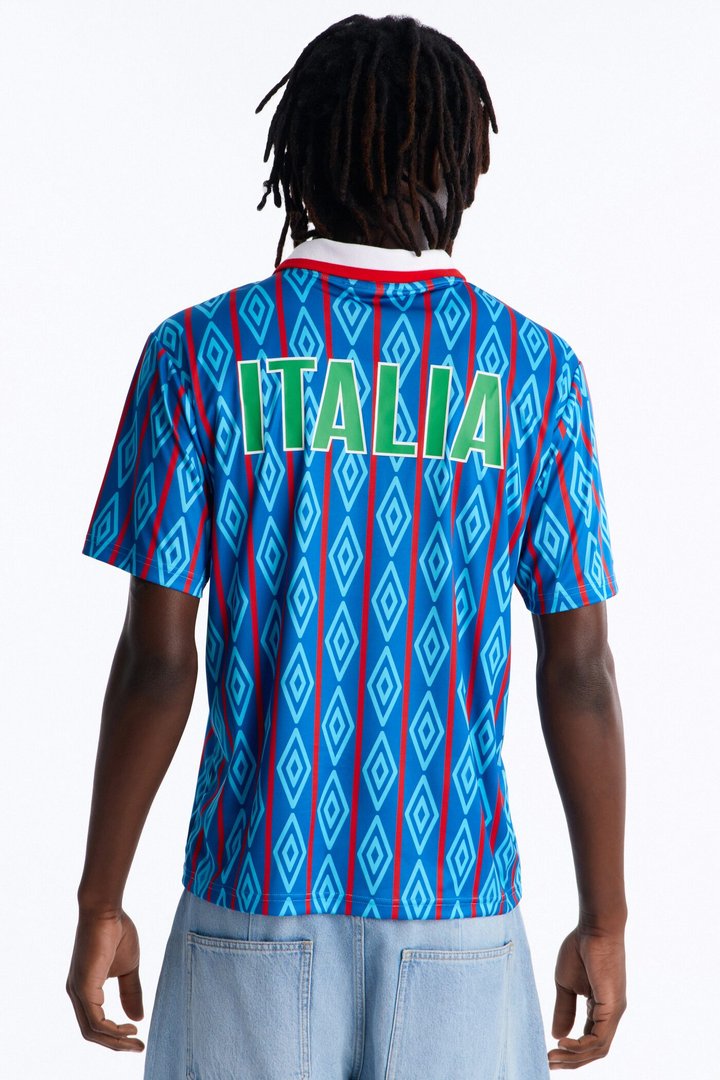 Umbro Italia Collar Soccer Jersey - Blue
