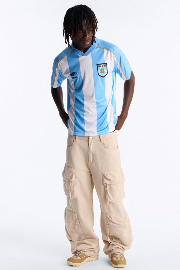 Umbro Argentina Collar Soccer Jersey - Blue