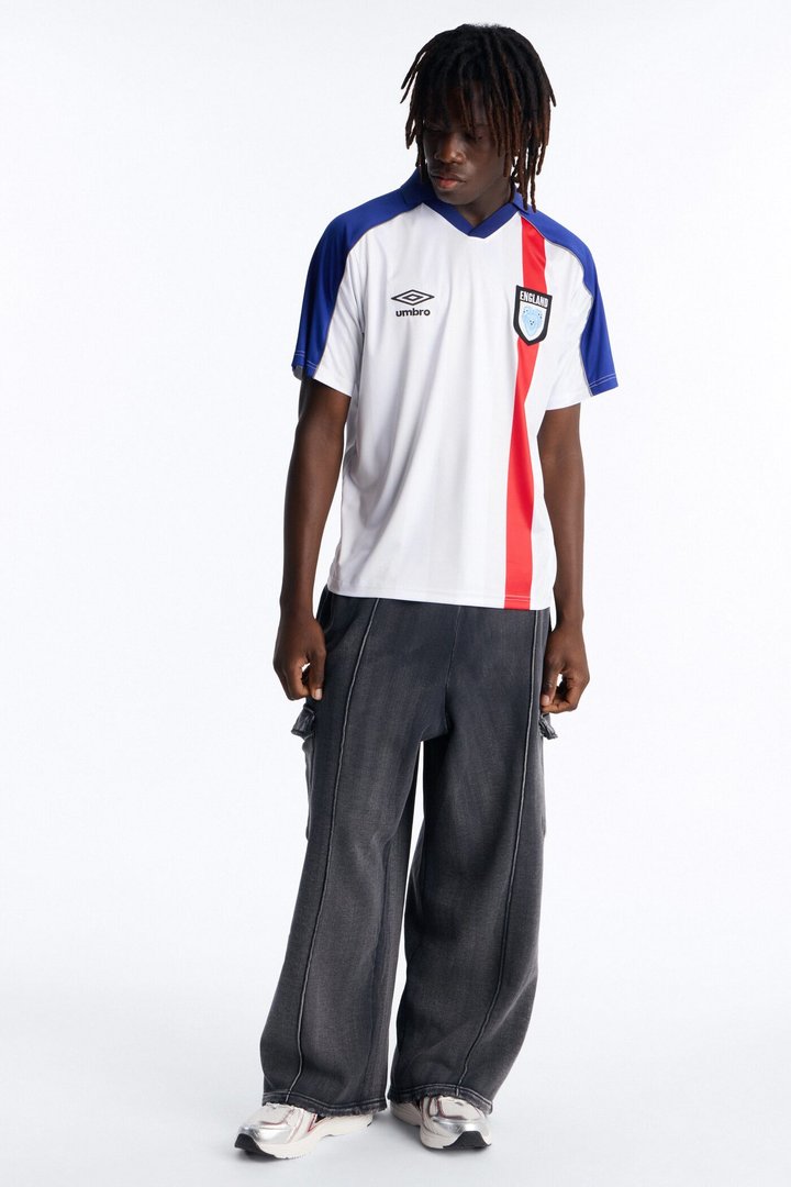 Umbro England Collar Soccer Jersey - White