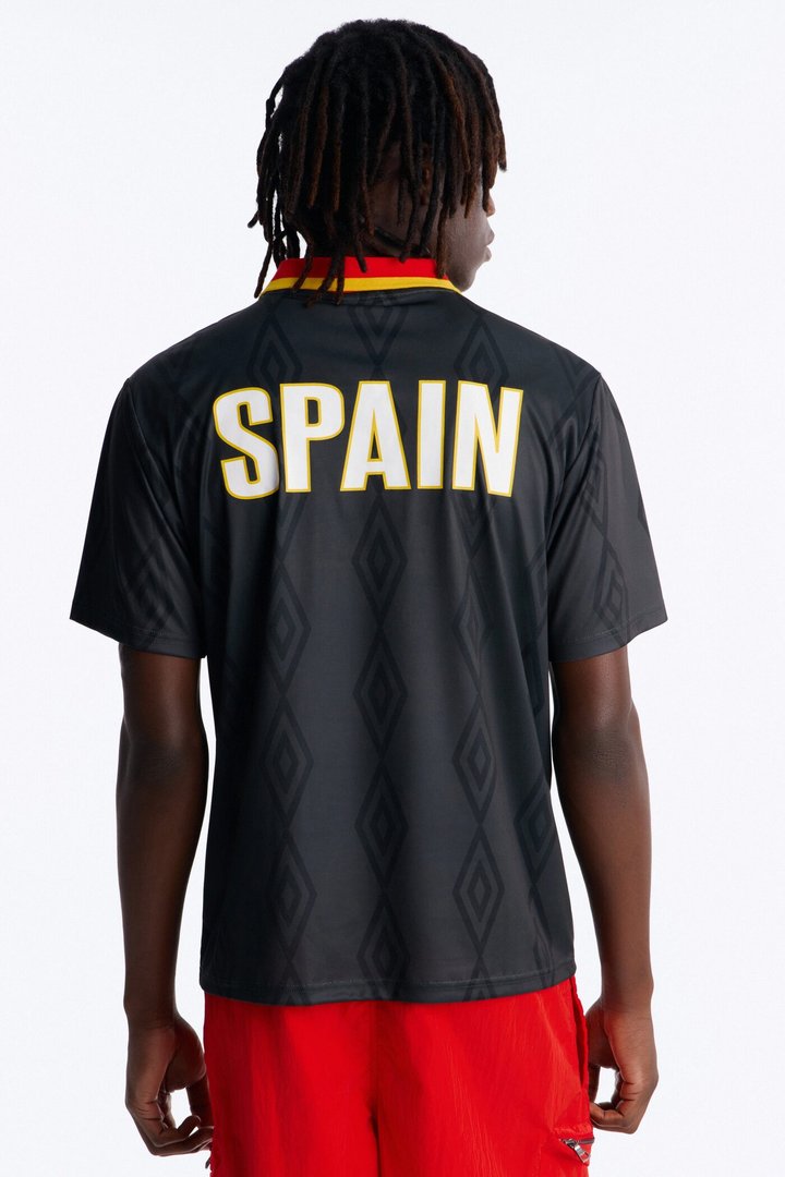 Umbro Spain Collar Soccer Jersey - Black