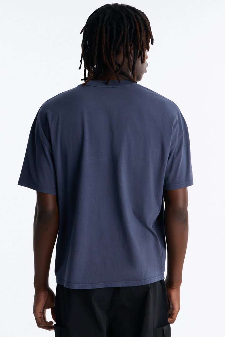 Bless Dreams Oversized Short Sleeve Tee - Navy