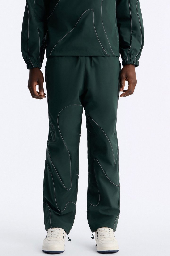 Straight Futuristic Mode Track Pant - Hunter Green