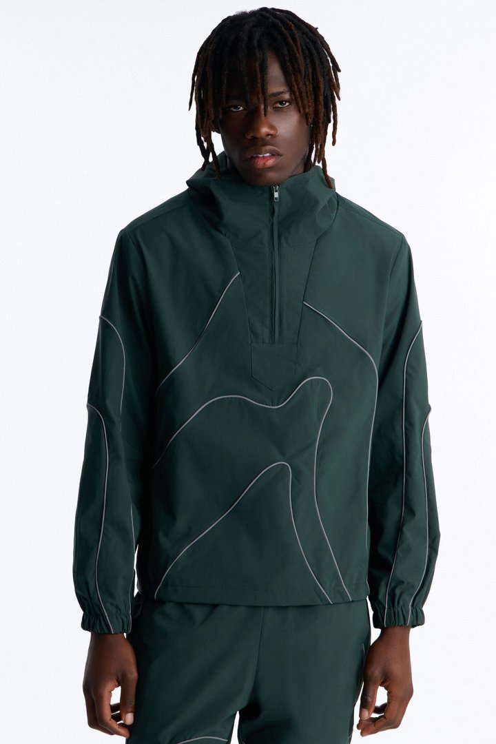 Futuristic Mode Track Jacket - Hunter Green