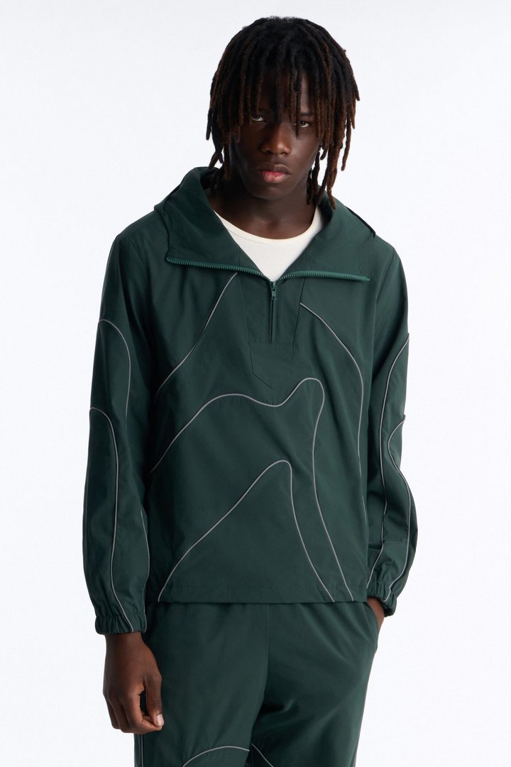 Futuristic Mode Track Jacket - Hunter Green