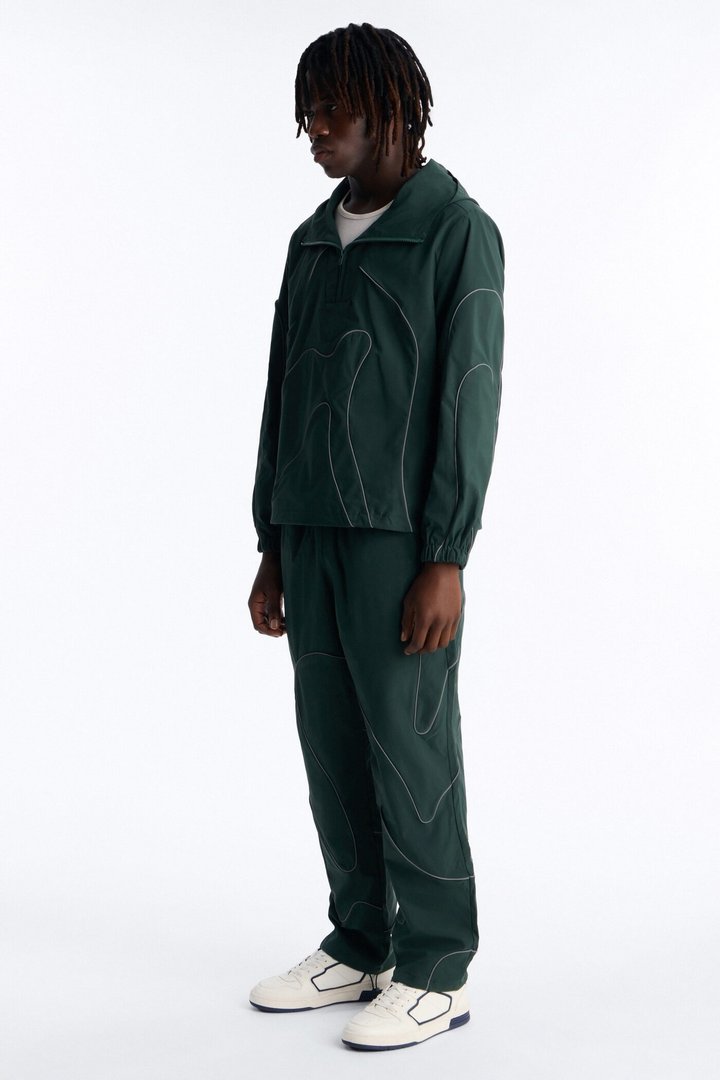 Futuristic Mode Track Jacket - Hunter Green