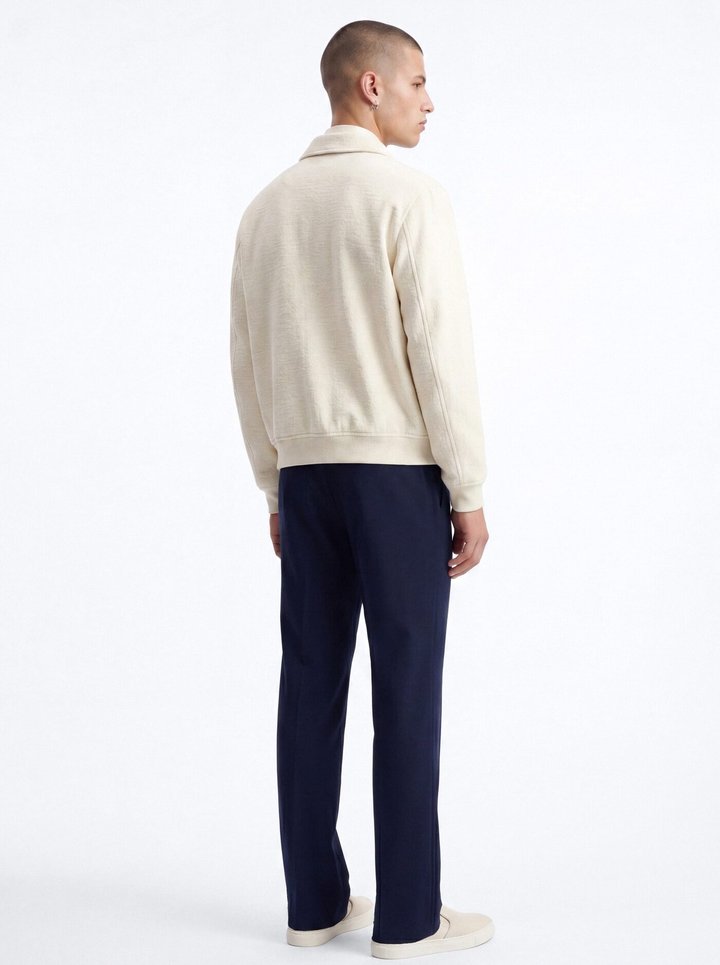 Modern Essential Slim Flare Slit Trouser - Navy