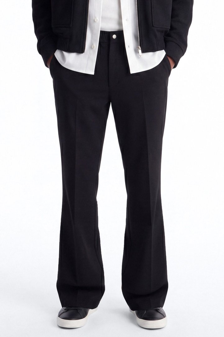 Modern Essential Straight Trouser - Black