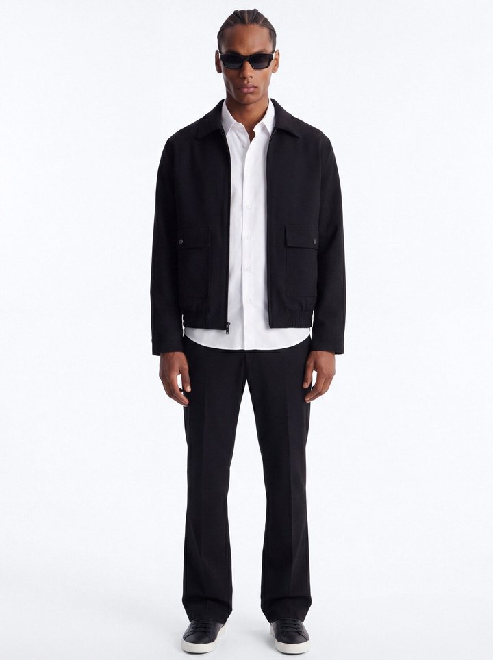 Modern Essential Straight Trouser - Black