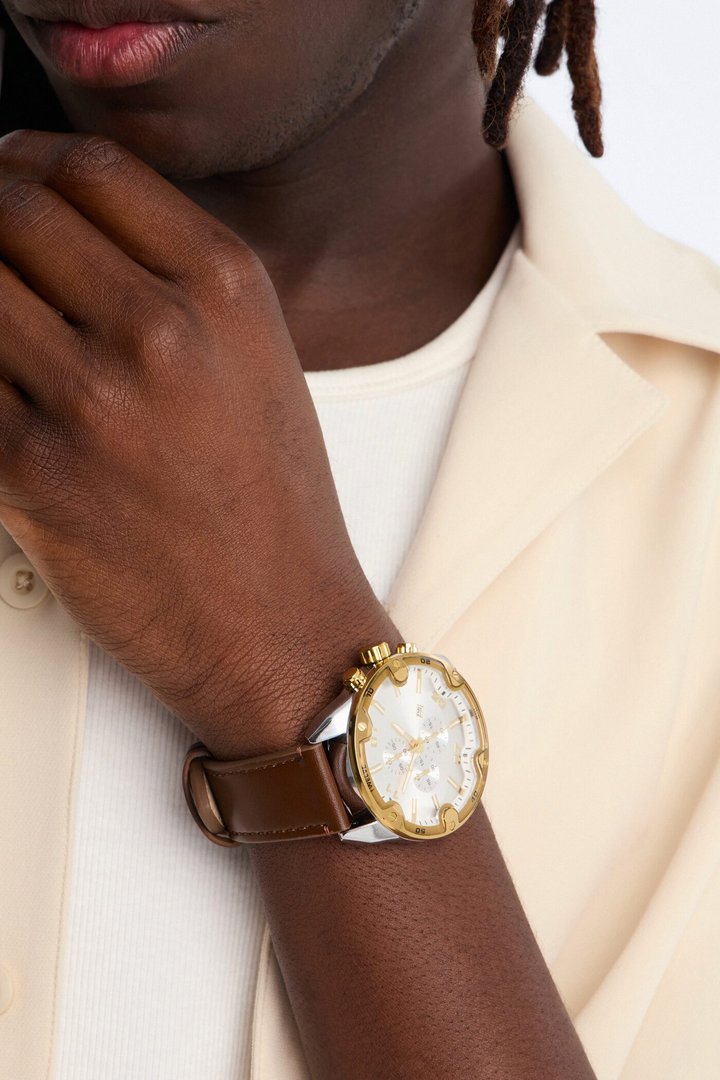 Heritage Chronograph Watch - Brown Combo