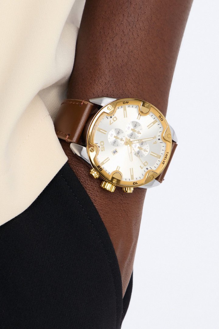 Heritage Chronograph Watch - Brown Combo