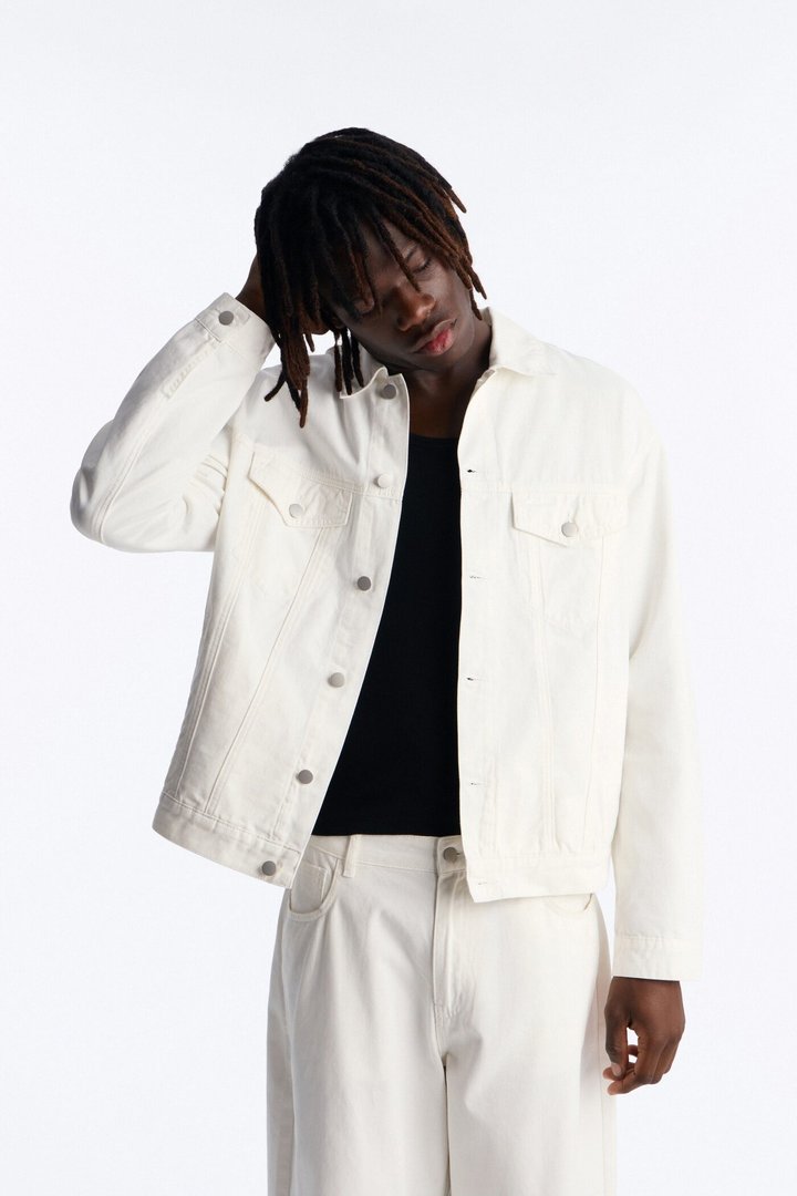 Coast Oversized Trucker Denim Jacket - Off White