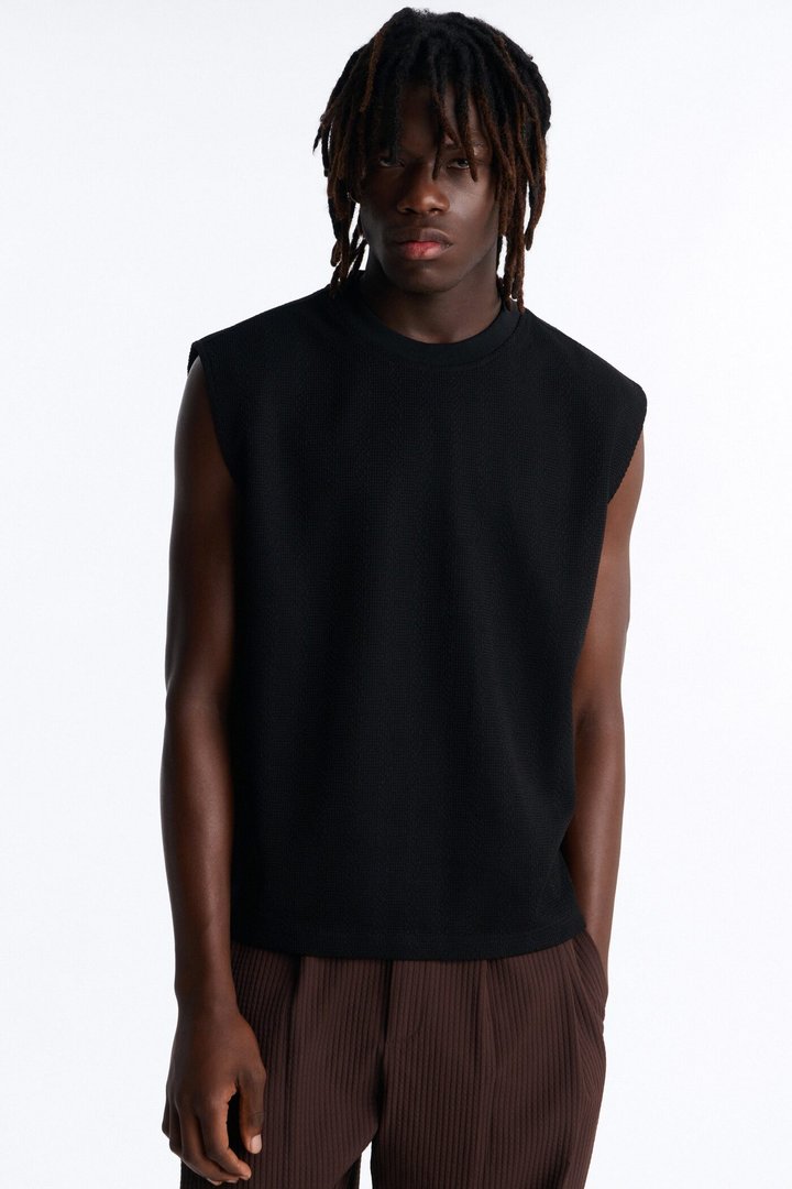 Relaxed Seabreeze By Starlight Sleeveless Tee - Black