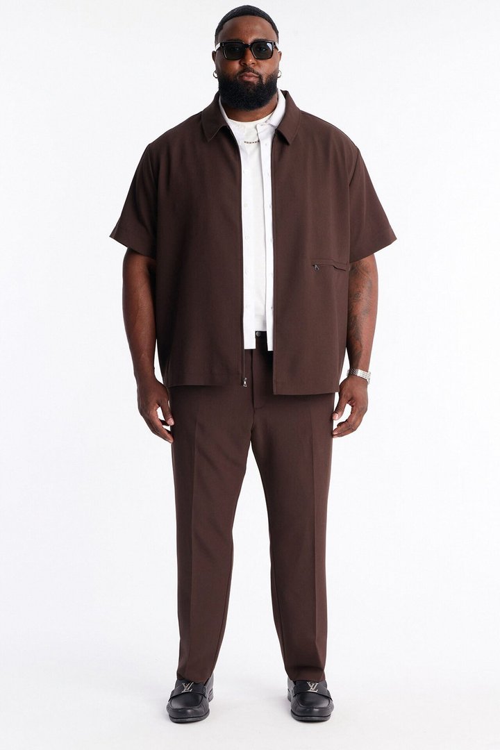 Modern Essential Slim Trouser - Chocolate