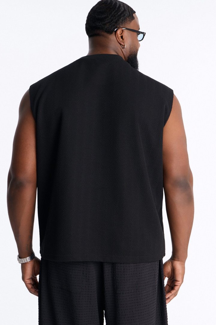 Relaxed Seabreeze By Starlight Sleeveless Tee - Black