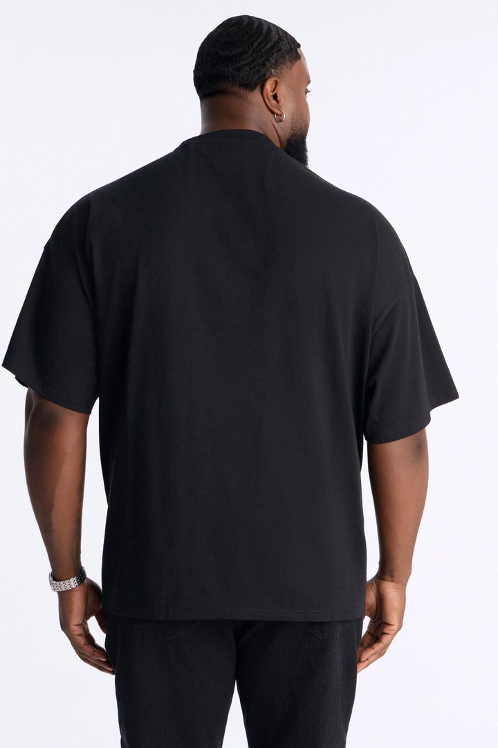 Blessed Saint Prayer Oversized Short Sleeve Tee - Black