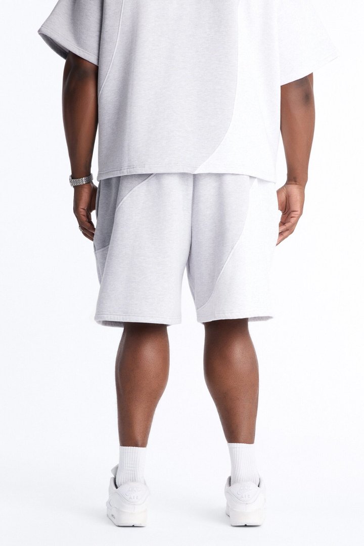 Neapolitan Paneled Relaxed Sweatshort - Grey/combo