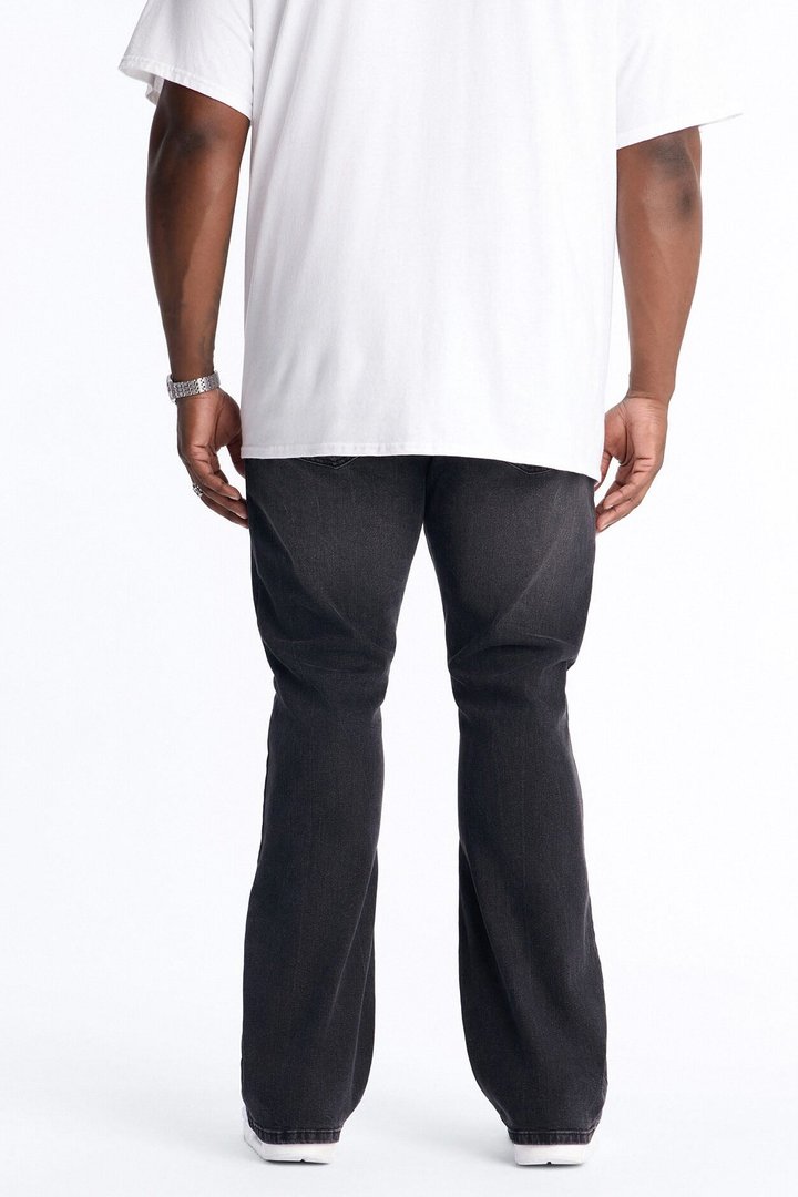 Dreamy Stacked Skinny Flare Jeans - Black Wash