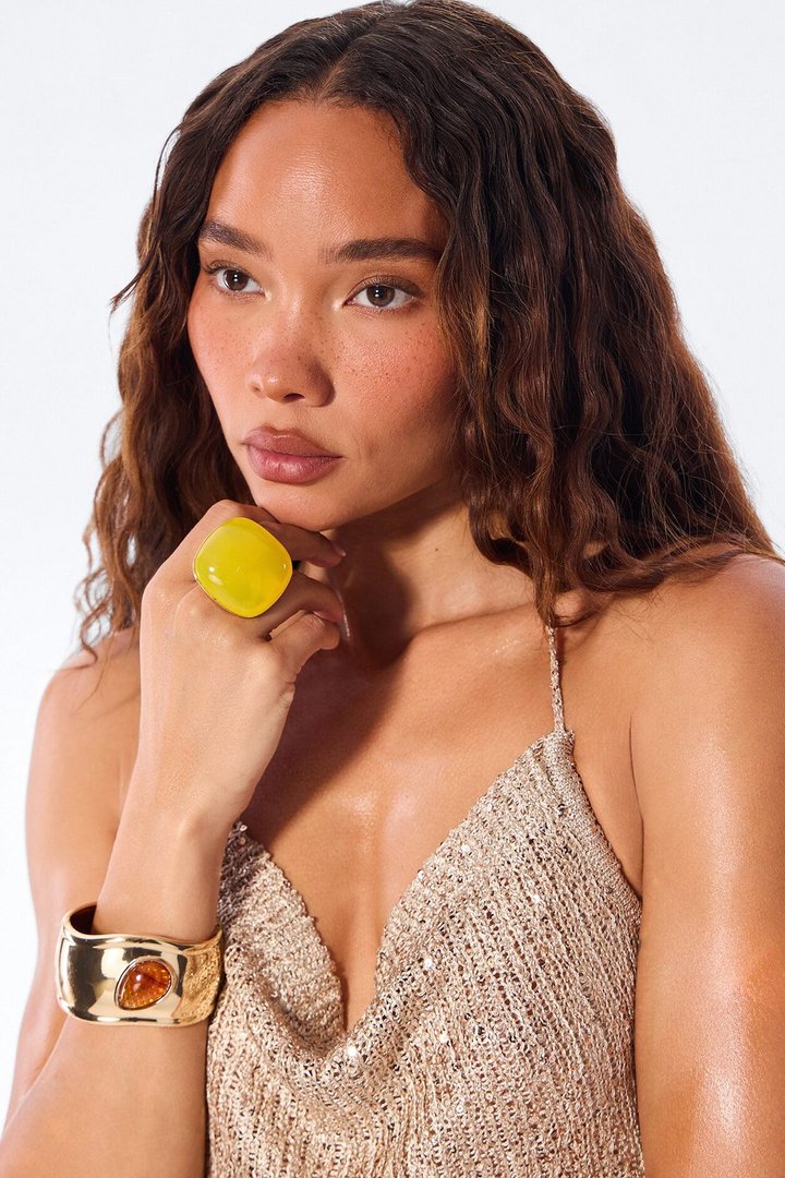 Bold Muse Jeweled Ring - Gold/Yellow