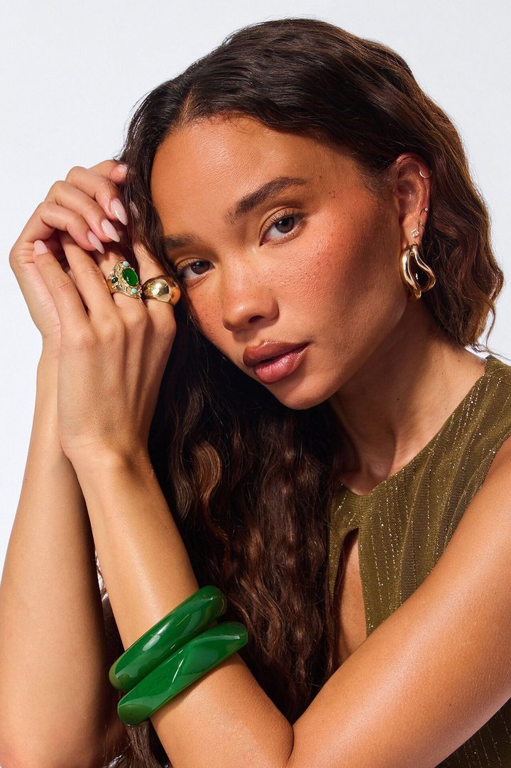 Sunlit Moments 2 Piece Ring Set - Gold/combo