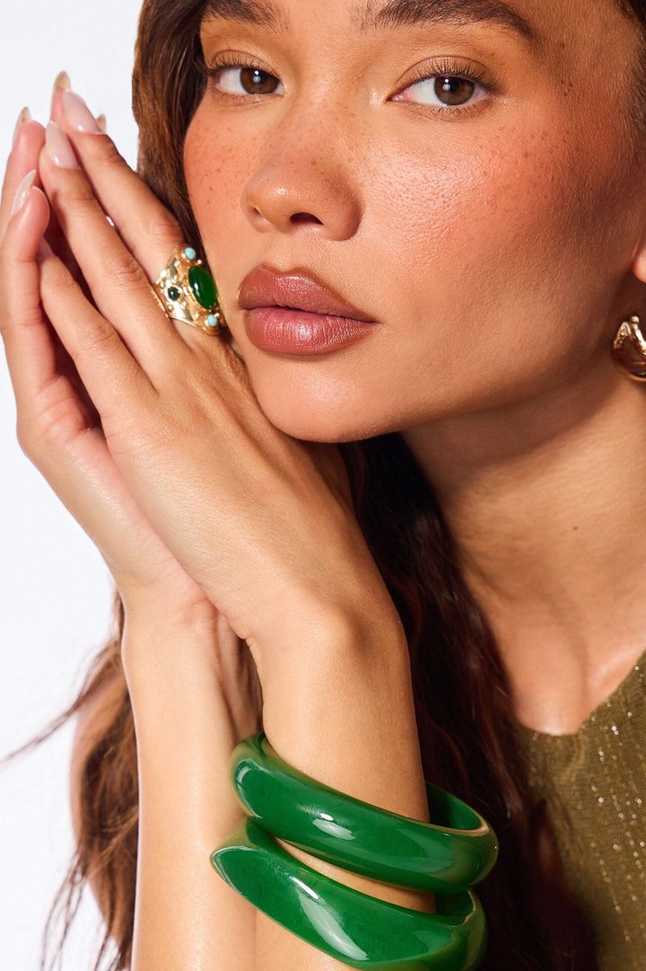 Tropical Forecast 2 Piece Bracelet Set - Green
