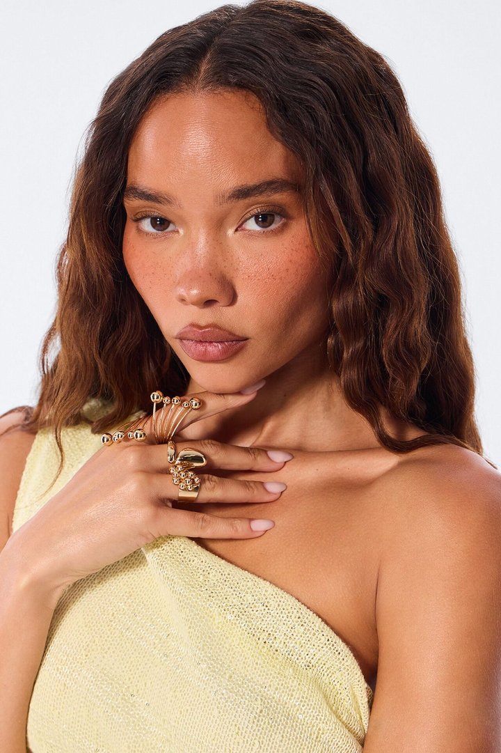 Temp Me 3 Piece Ring Set - Gold