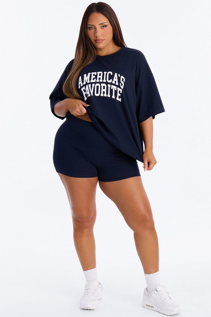 America's Favorite Biker Short Set - Navy