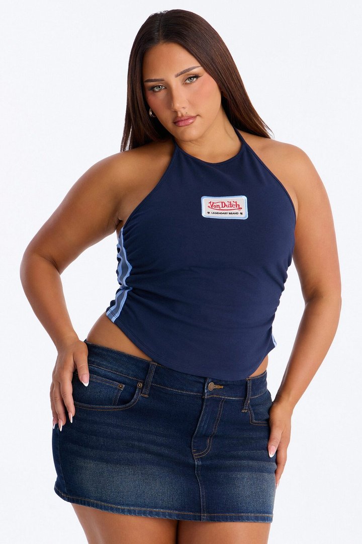 Von Dutch Americana Halter With Patch - Navy