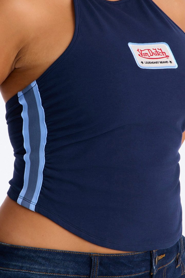 Von Dutch Americana Halter With Patch - Navy