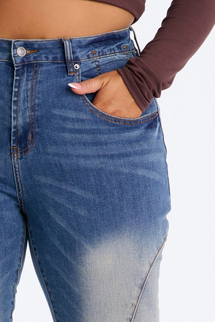 Raleigh Mid Rise Flare Jeans - Dark Wash
