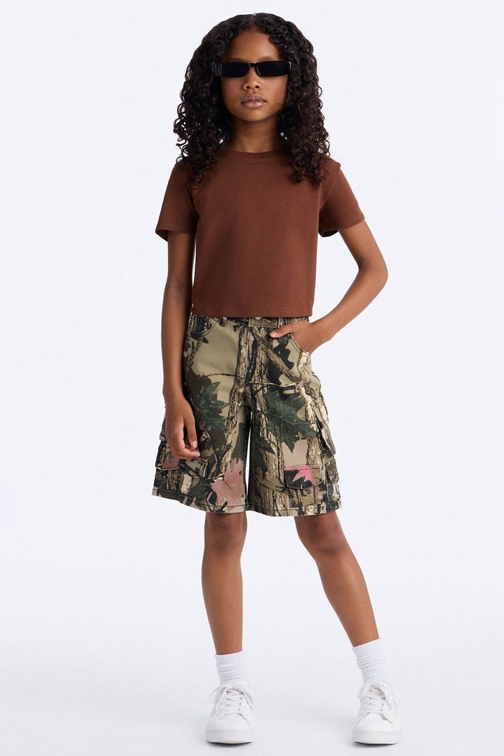 Mini Robin Crop Top - Brown