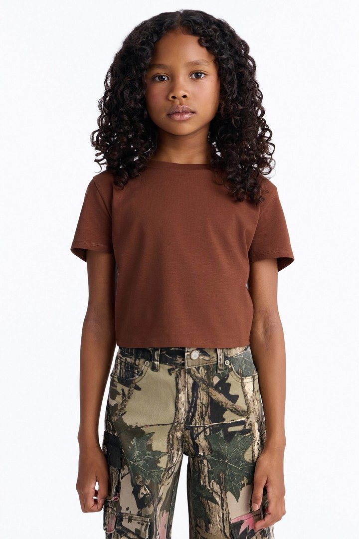 Mini Robin Crop Top - Brown