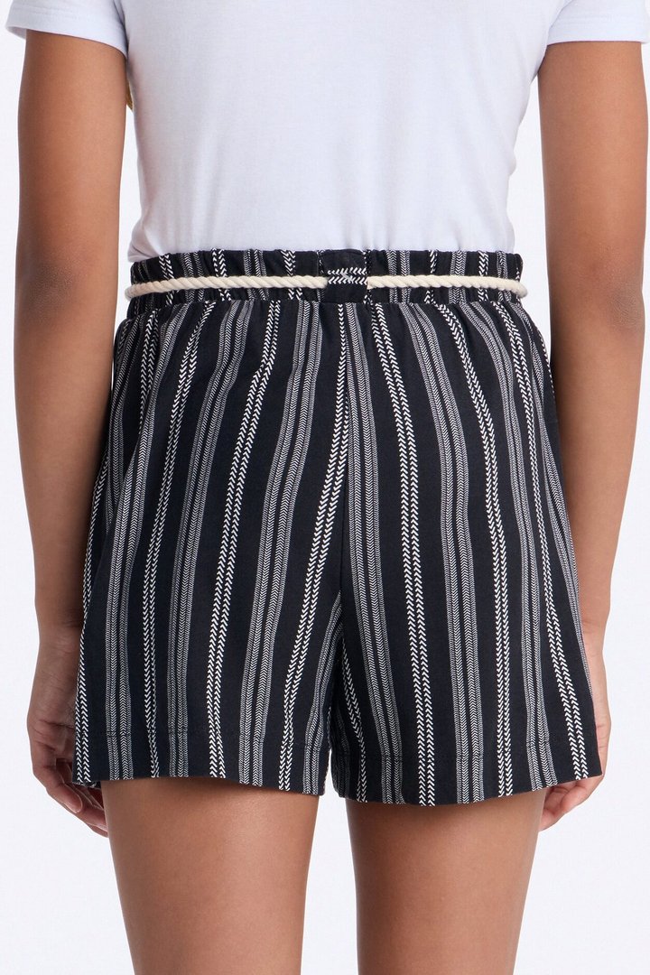 Mini Over It Printed Shorts - Black