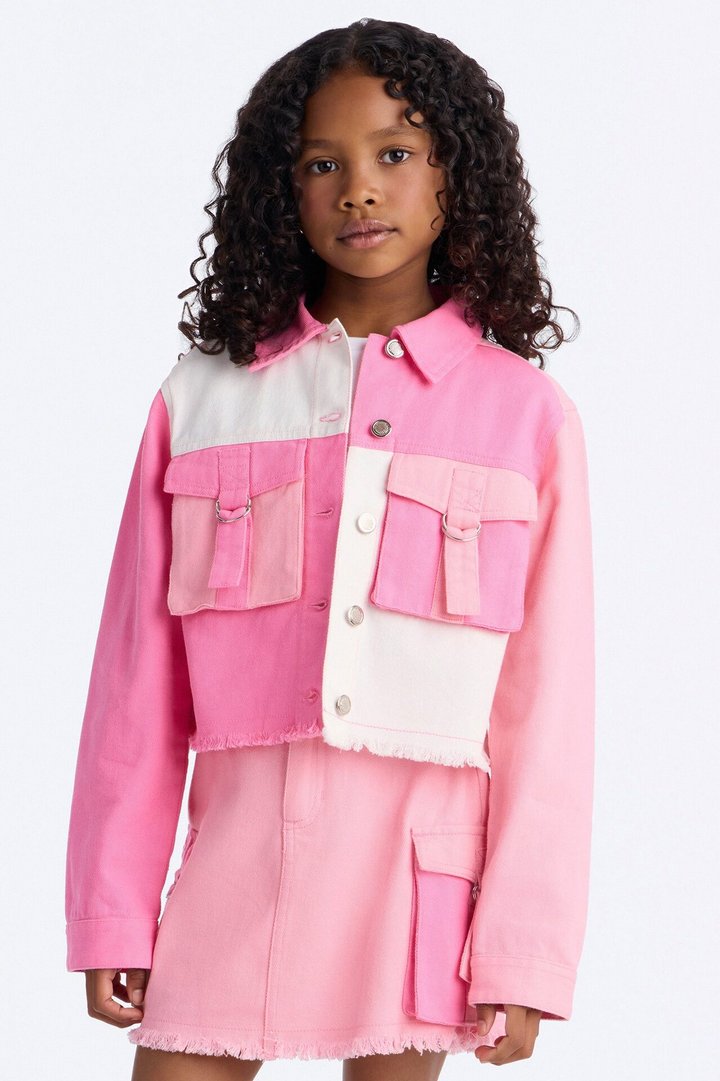 Mini You Better Flaunt It Denim Jacket - Pink