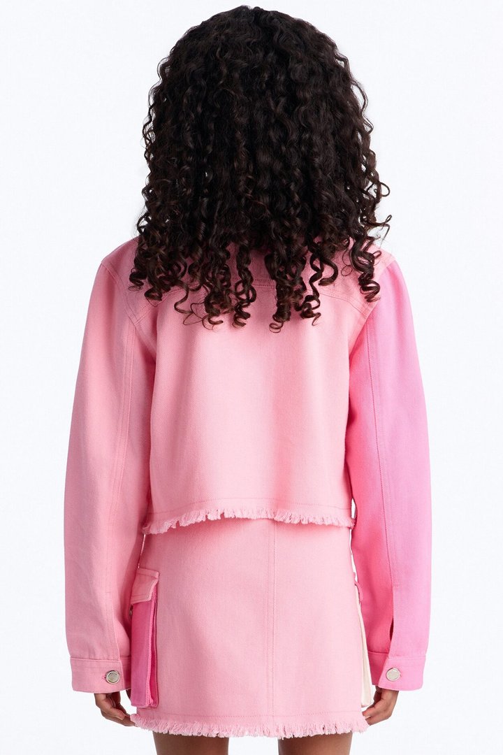 Mini You Better Flaunt It Denim Jacket - Pink