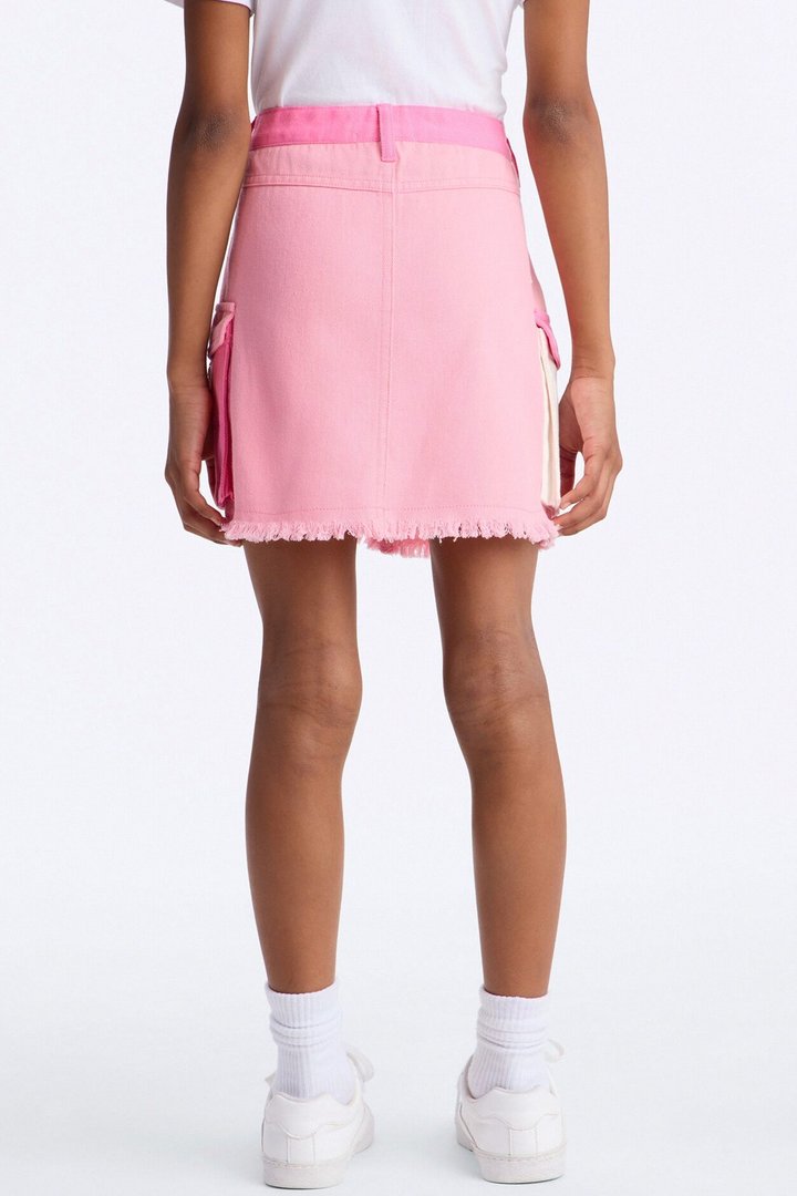 Mini You Better Flaunt It Denim Skirt - Pink