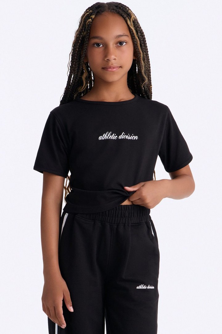 Mini Athletic Division Pant Set - Black