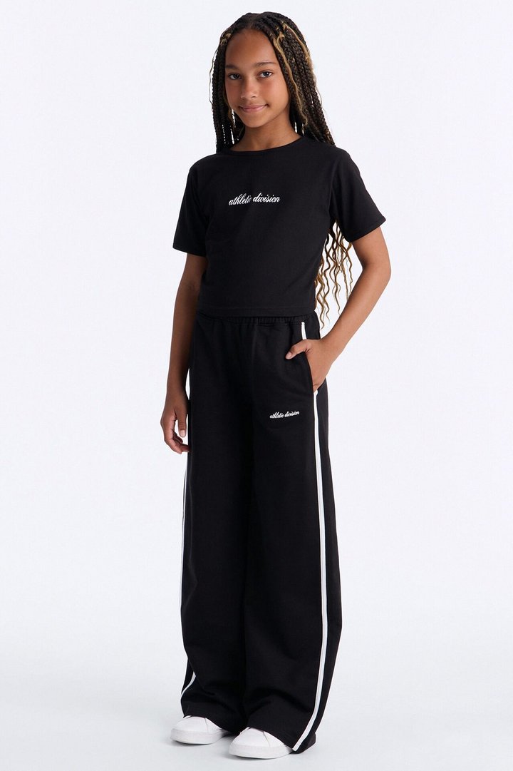 Mini Athletic Division Pant Set - Black