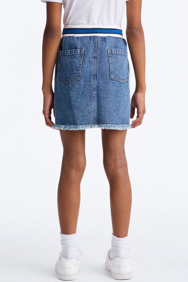 Mini Iconic Girls Only Denim Skirt - Medium Wash