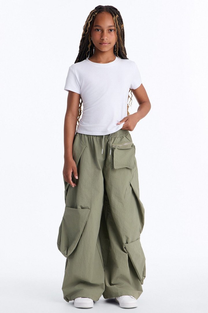 Mini Mind Your Own Business Parachute Jogger - Sage