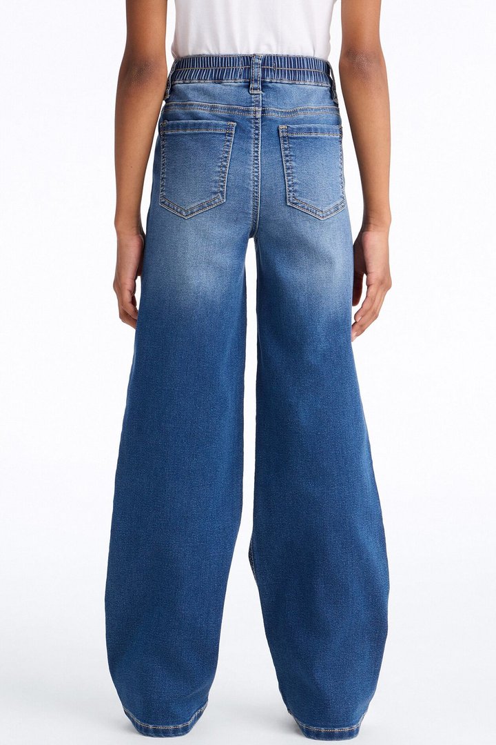 Mini Look On The Bright Side Wide Leg Jeans - Medium Wash