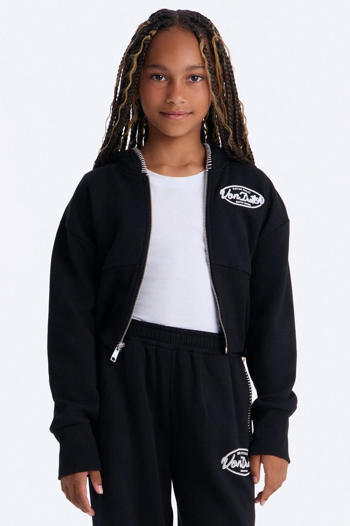 Mini Von Dutch After Hours Sweatshirt Zip Up - Black