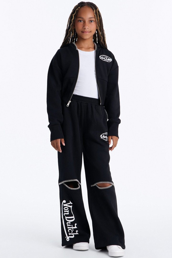 Mini Von Dutch After Hours Sweatshirt Zip Up - Black