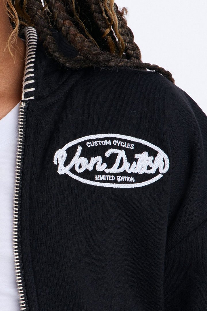 Mini Von Dutch After Hours Sweatshirt Zip Up - Black