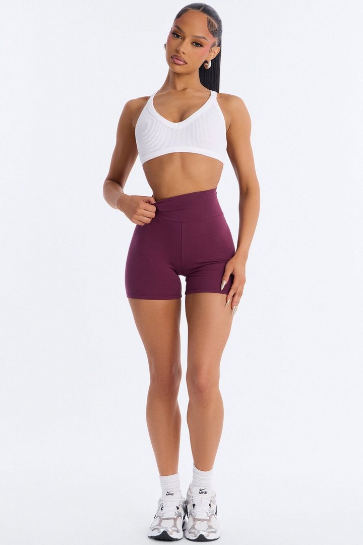 Hailey Biker Shorts - Plum